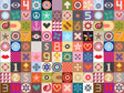 Alphabet Soup Mosaic Vinyl Wrap Pattern~Rwraps Series 914 Digitally Printed Vinyl Wrap~0