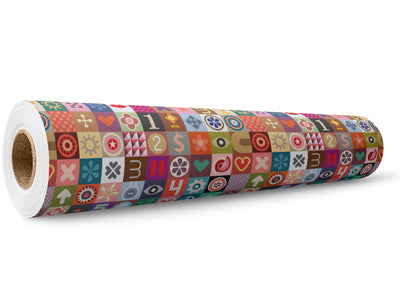 Alphabet Soup Mosaic Wrap Film Wholesale Roll~Rwraps Series 914 Digitally Printed Vinyl Roll~5