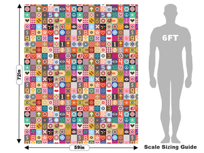 Alphabet Soup Mosaic Vehicle Wrap Scale~Rwraps Series 914 Alphabet Soup Mosaic Measurements~1