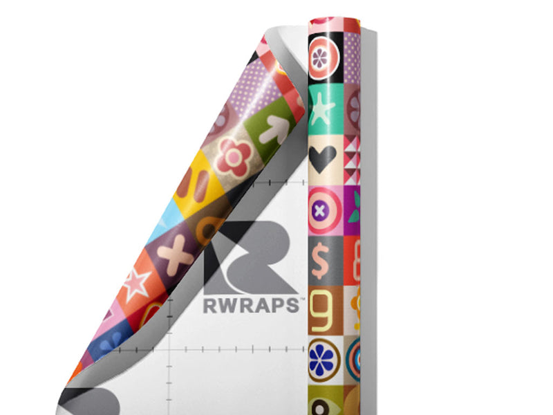 Alphabet Soup Mosaic Wrap Film Sheets~Rwraps Series 914 Alphabet Soup Mosaic Scrolled Sheet~3