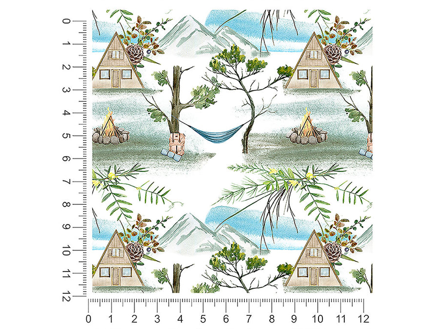 alpine cabin camping 1ft x 1ft Craft Sheets