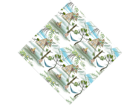 Alpine Cabin Camping Vinyl Wrap Pattern