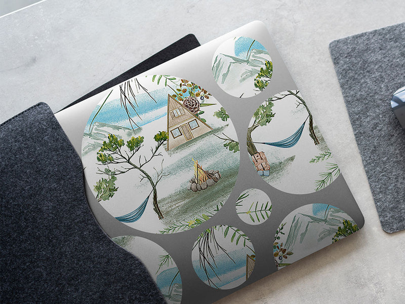alpine cabin camping DIY Laptop Stickers