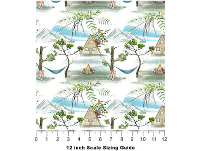 Alpine Cabin Camping Vinyl Film Pattern Size 12 inch Scale~Rwraps Alpine Cabin Camping Sizing Chart~2