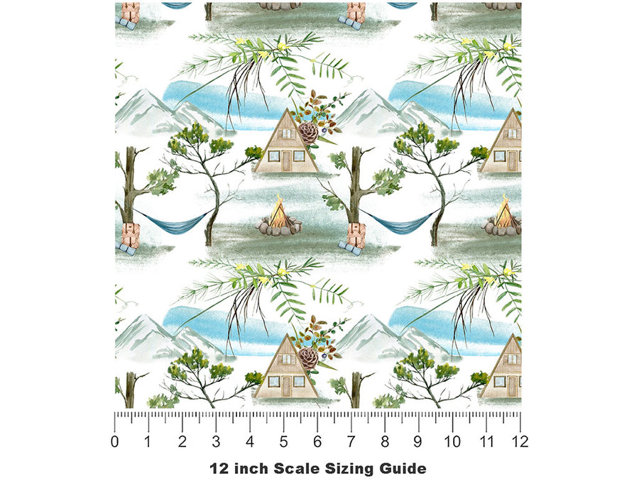 Alpine Cabin Camping Vinyl Film Pattern Size 12 inch Scale~Rwraps Alpine Cabin Camping Sizing Chart~2