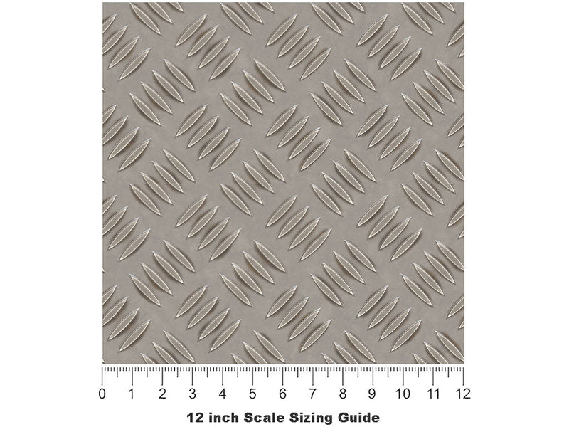 Aluminum Tread Diamond Plate Vinyl Film Pattern Size 12 inch Scale~Rwraps Aluminum Tread Sizing Chart~2