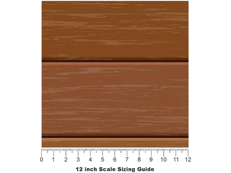 Amaretto  Wood Plank Vinyl Film Pattern Size 12 inch Scale~Rwraps Amaretto  Wood Plank Sizing Chart~3