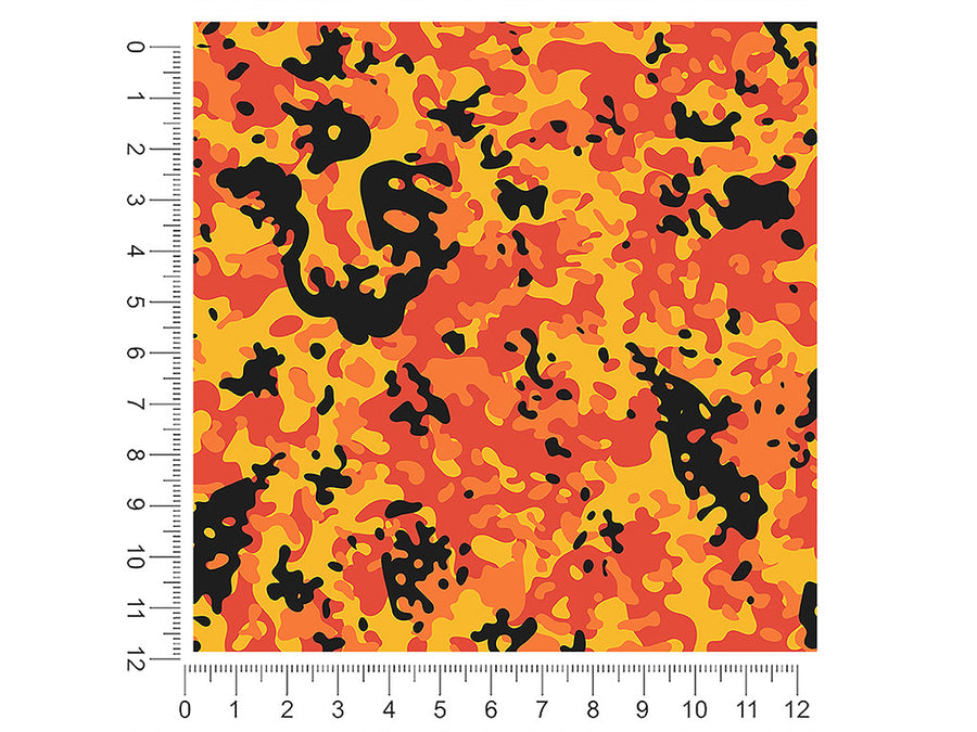 amber flames camouflage 1ft x 1ft Craft Sheets