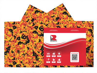 amber flames camouflage Craft Vinyl Sheet Pack