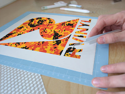 amber flames camouflage Easy Weed Craft Vinyl