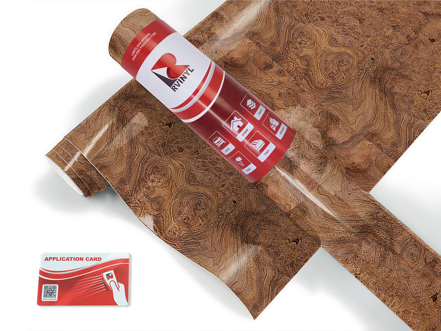 amboyna burlwood wood grain Craft Vinyl Roll