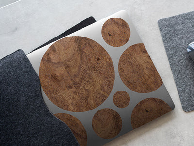 amboyna burlwood wood grain DIY Laptop Stickers
