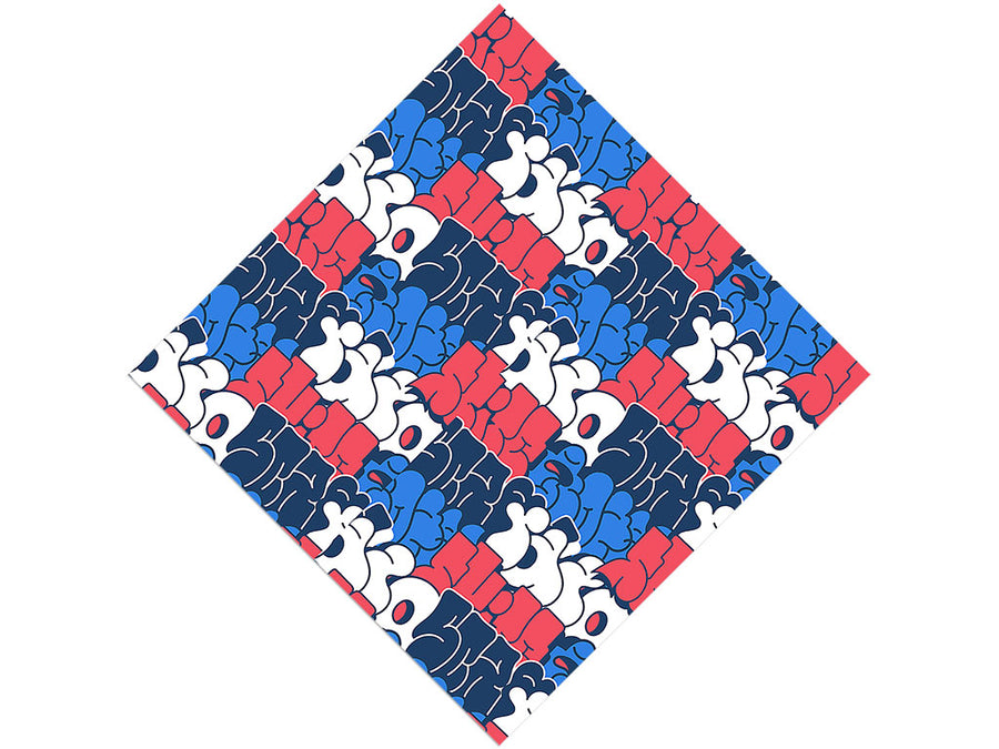 American Bubbled Wooden Parquet Vinyl Wrap Pattern