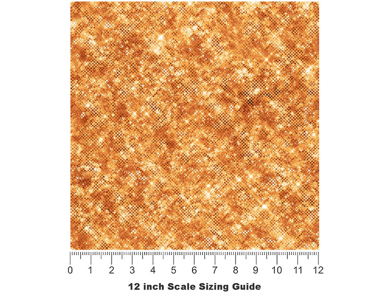 American Gold Gemstone Vinyl Film Pattern Size 12 inch Scale~Rwraps American Gold Gemstone Sizing Chart~2