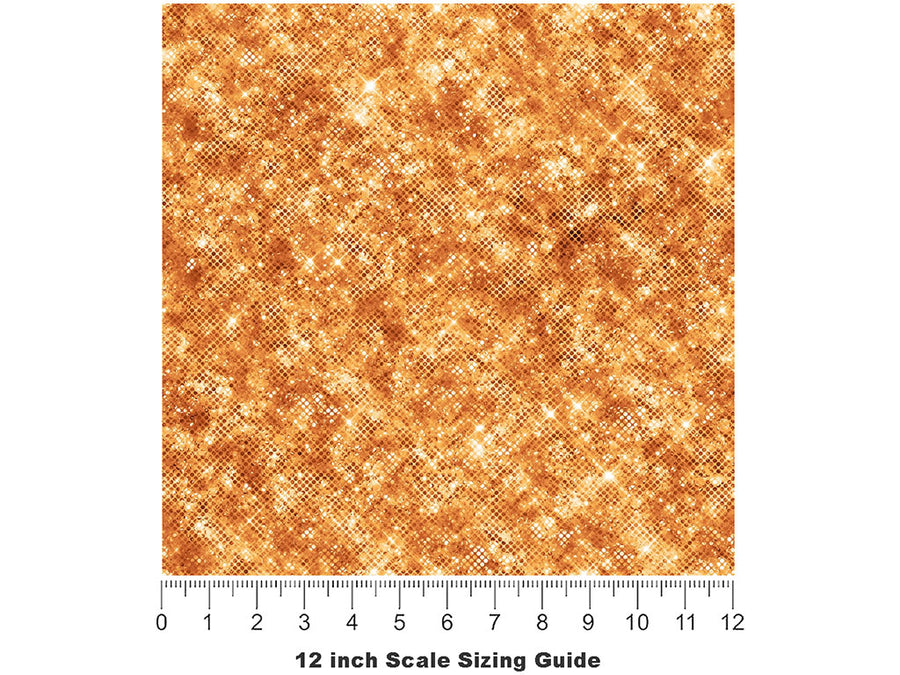 American Gold Gemstone Vinyl Film Pattern Size 12 inch Scale~Rwraps American Gold Gemstone Sizing Chart~2
