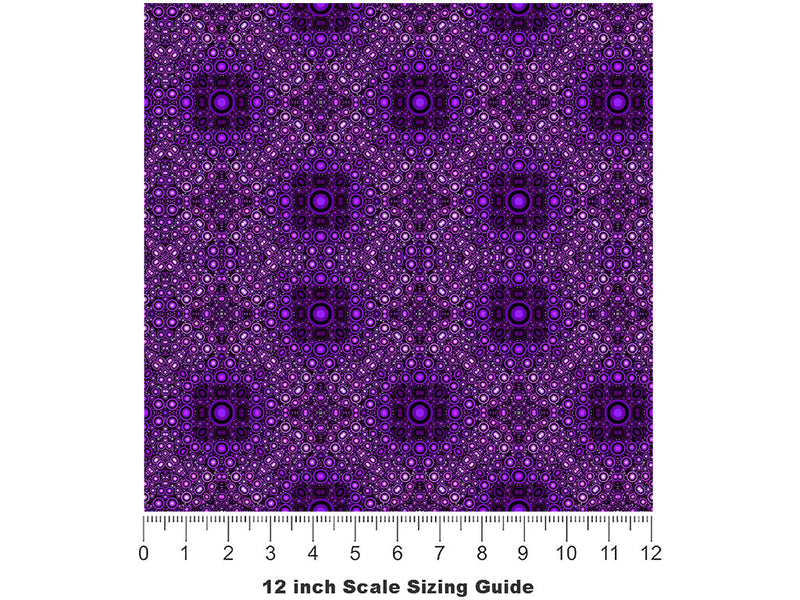 Amethyst Formations Mosaic Vinyl Film Pattern Size 12 inch Scale~Rwraps Amethyst Formations Mosaic Sizing Chart~2