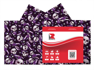 amethyst skulls skull and bones Craft Vinyl Sheet Pack