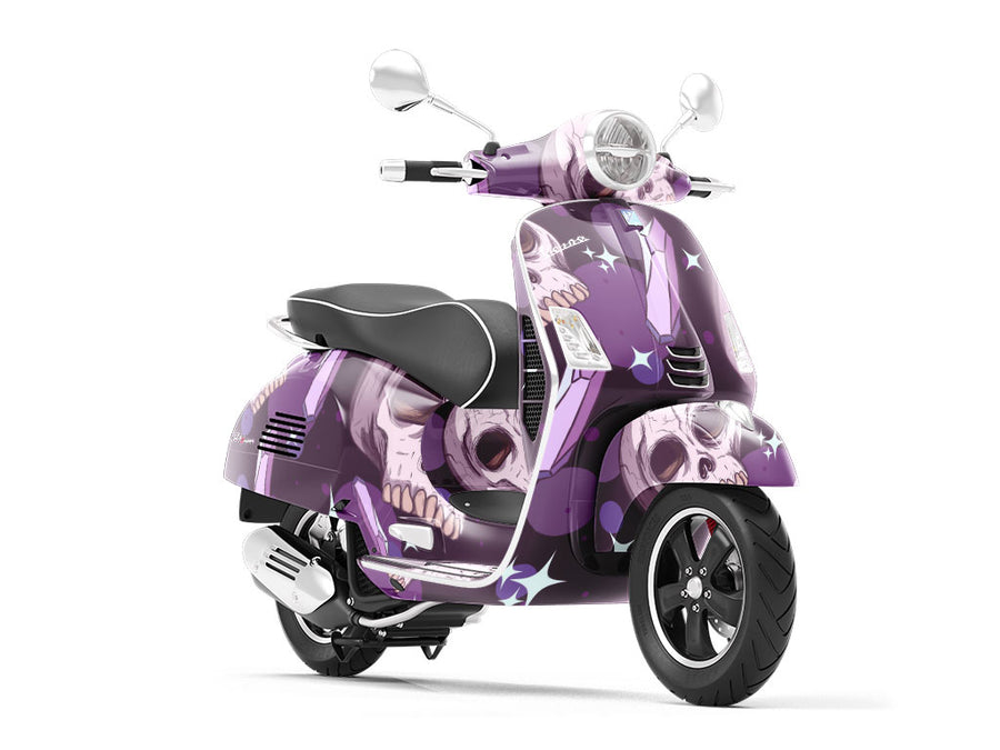 Amethyst Skulls Halloween Vespa Scooter Wrap Film