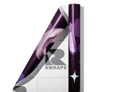Amethyst Skulls Halloween Wrap Film Sheets~Rwraps Series 914 Amethyst Skulls Halloween Scrolled Sheet~3