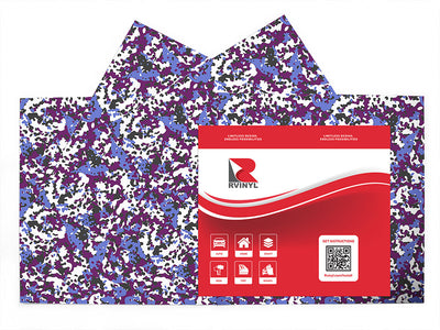 amethyst woodland camouflage Craft Vinyl Sheet Pack