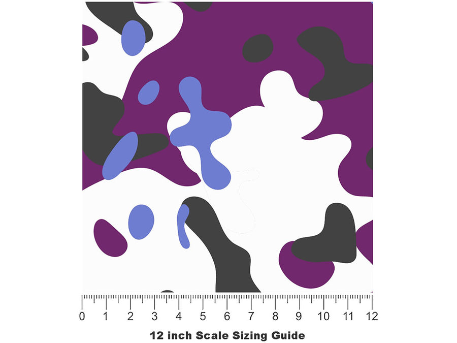 Amethyst Woodland Camouflage Vinyl Film Pattern Size 12 inch Scale~Rwraps Amethyst Woodland Camouflage Sizing Chart~3