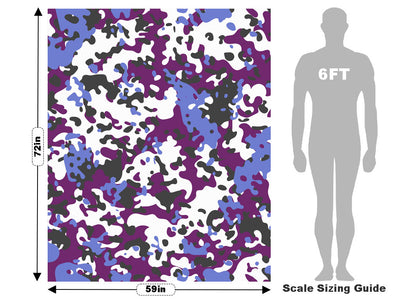 Amethyst Woodland Camouflage Vehicle Wrap Scale~Rwraps Series 914 Amethyst Woodland Camouflage Measurements~2