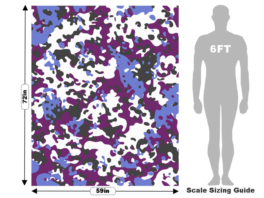 Amethyst Woodland Camouflage Vehicle Wrap Scale~Rwraps Series 914 Amethyst Woodland Camouflage Measurements~2