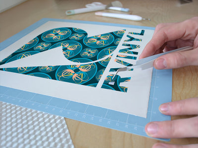 amoeba abstract geometric Easy Weed Craft Vinyl
