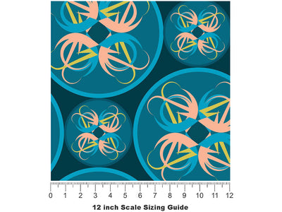 Amoeba  Abstract Vinyl Film Pattern Size 12 inch Scale~Rwraps Amoeba  Abstract Sizing Chart~2