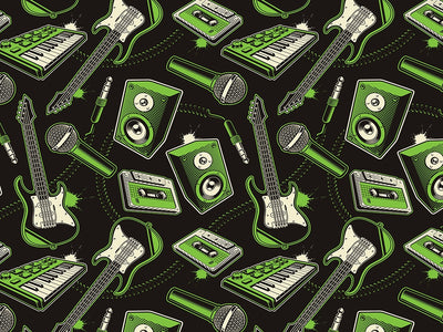 Amped Up Music Vinyl Wrap Pattern~Rwraps Series 914 Digitally Printed Vinyl Wrap~0