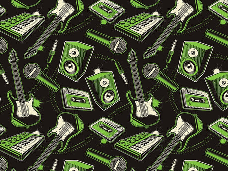 Amped Up Music Vinyl Wrap Pattern~Rwraps Series 914 Digitally Printed Vinyl Wrap~0