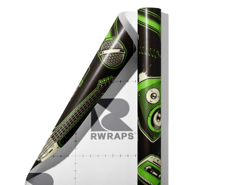 Amped Up Music Wrap Film Sheets~Rwraps Series 914 Amped Up Music Scrolled Sheet~3