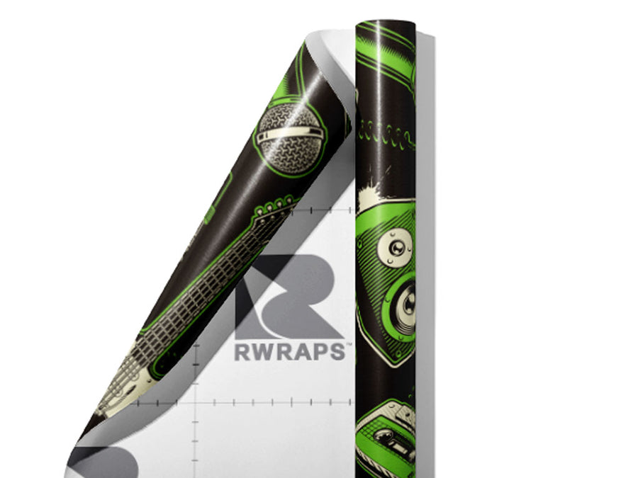 Amped Up Music Wrap Film Sheets~Rwraps Series 914 Amped Up Music Scrolled Sheet~3