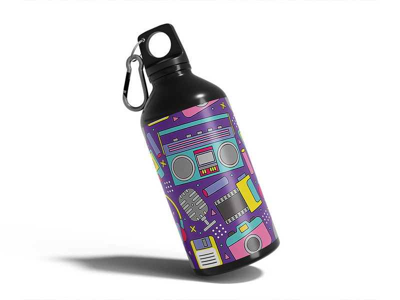 analog love retro Water Bottle DIY Stickers