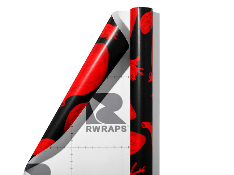 Anatomical Amour Heart Wrap Film Sheets~Rwraps Series 914 Anatomical Amour Heart Scrolled Sheet~3