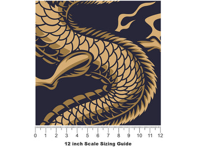 Ancient Kings Asian Vinyl Film Pattern Size 12 inch Scale~Rwraps Ancient Kings Asian Sizing Chart~2