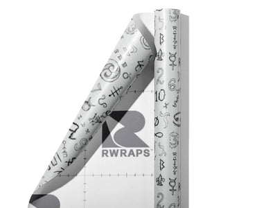 Ancient Symbology Mystic Wrap Film Sheets~Rwraps Series 914 Ancient Symbology Mystic Scrolled Sheet~3