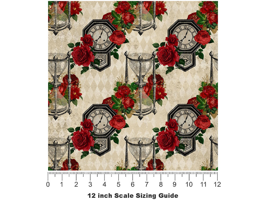 Ancient Timekeepers Gothic Vinyl Film Pattern Size 12 inch Scale~Rwraps Ancient Timekeepers Gothic Sizing Chart~2
