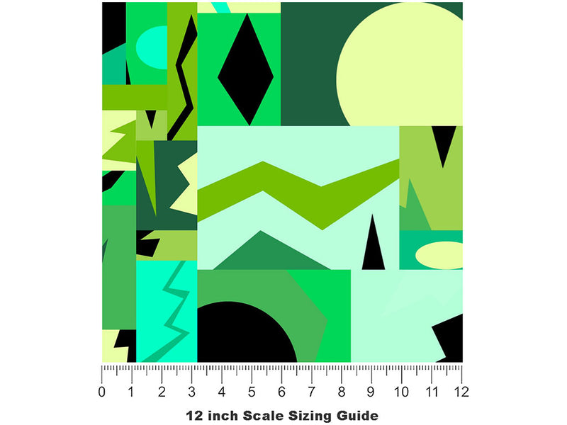 Android Dreams Mosaic Vinyl Film Pattern Size 12 inch Scale~Rwraps Android Dreams Mosaic Sizing Chart~2