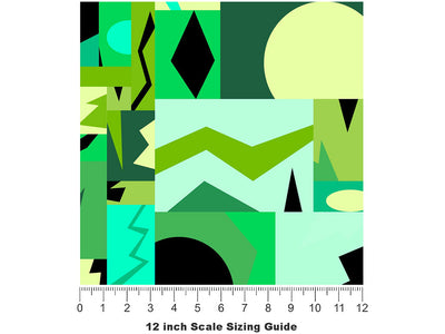 Android Dreams Mosaic Vinyl Film Pattern Size 12 inch Scale~Rwraps Android Dreams Mosaic Sizing Chart~2