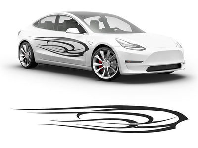 3M Matte Black Angel's Wings Body Graphic~Full Side Auto Decal Kit~0