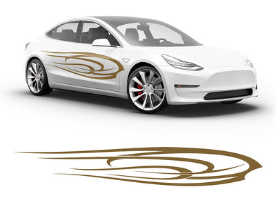 3M Gold Angel's Wings Body Graphic~Full Side Auto Decal Kit~0