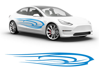 3M Light Blue Angel's Wings Body Graphic~Full Side Auto Decal Kit~0