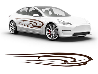 3M Brown Angel's Wings Body Graphic~Full Side Auto Decal Kit~0