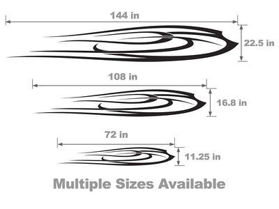AngelsWings Vehicle Body Graphic Size Chart