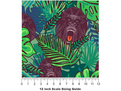 Angry Silverbacks Primate Vinyl Film Pattern Size 12 inch Scale~Rwraps Angry Silverbacks Primate Sizing Chart~2