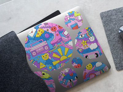 another world science fiction DIY Laptop Stickers