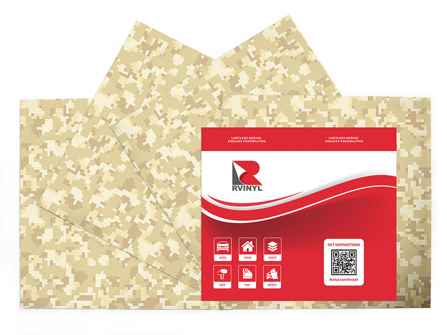 antarctic digital camouflage Craft Vinyl Sheet Pack