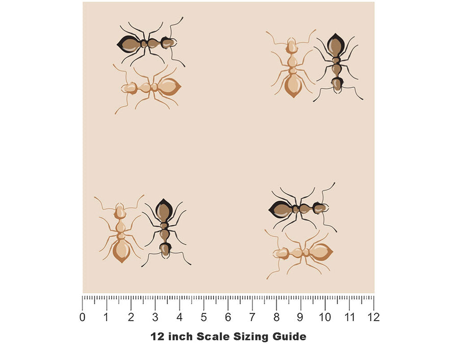 Anthill Visitations Bug Vinyl Film Pattern Size 12 inch Scale~Rwraps Anthill Visitations Bug Sizing Chart~2