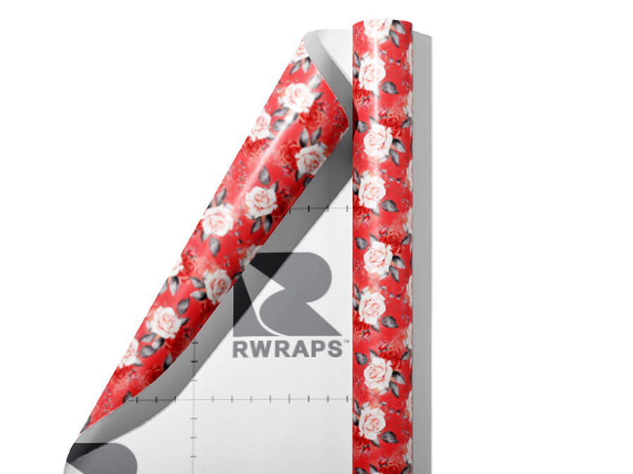 Antoinette Rose Floral Wrap Film Sheets~Rwraps Series 914 Antoinette Rose Floral Scrolled Sheet~3